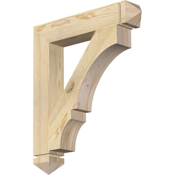 Ekena Millwork Balboa Arts & Crafts Rough Sawn Bracket, Douglas Fir, 4"W x 24"D x 28"H BKT04X24X28BOA03RDF - main
